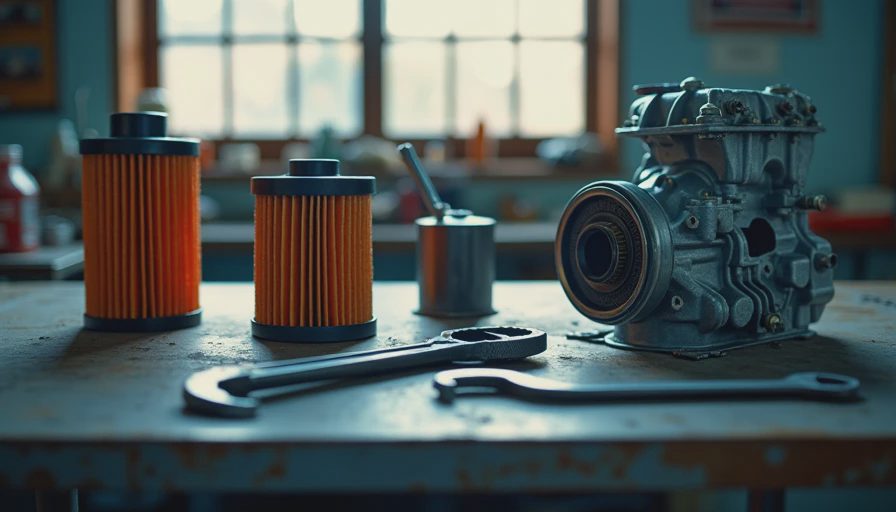 Illustration for oil cartridge filter