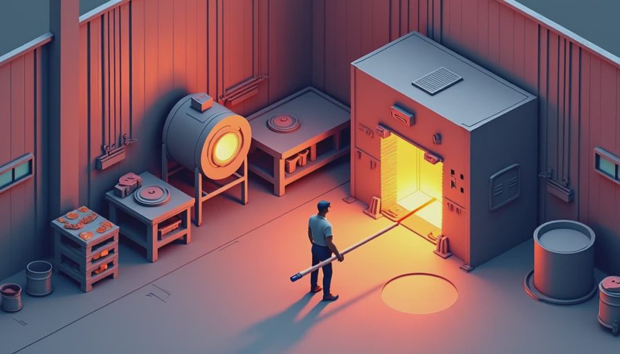 Illustration for oil quenching steel